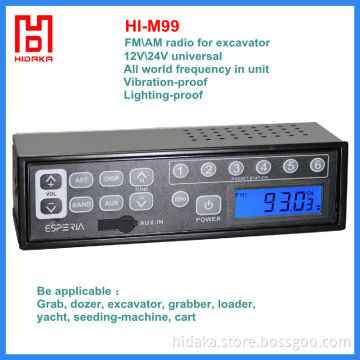 Good sounds 24volt AM/FM aseismic car radio car mp3 player for Sumitomo